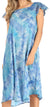 Sakkas Trila Women's Casual Summer Lace Boho Short Sleeve Midi Loose Dress Flowy