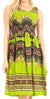 Sakkas Darcia Women's Casual Summer Cocktail Elastic Stretchy Dashiki Print Dress