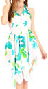 Sakkas Svana Women's V-neck Spaghetti Strap Floral Print Summer Casual Short Dress