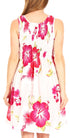 Sakkas Murni Women's Casual Summer Cocktail Elastic Stretchy Floral Print Dress