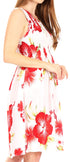 Sakkas Murni Women's Casual Summer Cocktail Elastic Stretchy Floral Print Dress