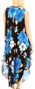 Vestido informal de verano para mujer, holgado, sin mangas, con estampado floral, de Sakkas Aba