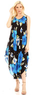 Vestido informal de verano para mujer, holgado, sin mangas, con estampado floral, de Sakkas Aba