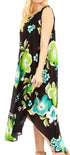 Vestido informal de verano para mujer, holgado, sin mangas, con estampado floral, de Sakkas Aba