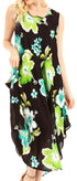 Vestido informal de verano para mujer, holgado, sin mangas, con estampado floral, de Sakkas Aba