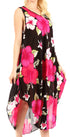 Vestido informal de verano para mujer, holgado, sin mangas, con estampado floral, de Sakkas Aba
