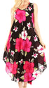 Vestido informal de verano para mujer, holgado, sin mangas, con estampado floral, de Sakkas Aba