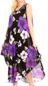 Vestido informal de verano para mujer, holgado, sin mangas, con estampado floral, de Sakkas Aba