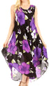 Vestido informal de verano para mujer, holgado, sin mangas, con estampado floral, de Sakkas Aba