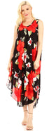 Vestido informal de verano para mujer, holgado, sin mangas, con estampado floral, de Sakkas Aba