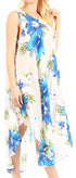 Vestido informal de verano para mujer, holgado, sin mangas, con estampado floral, de Sakkas Aba