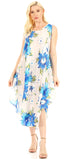 Vestido informal de verano para mujer, holgado, sin mangas, con estampado floral, de Sakkas Aba