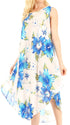 Vestido informal de verano para mujer, holgado, sin mangas, con estampado floral, de Sakkas Aba