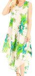 Vestido informal de verano para mujer, holgado, sin mangas, con estampado floral, de Sakkas Aba