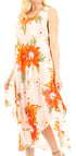 Vestido informal de verano para mujer, holgado, sin mangas, con estampado floral, de Sakkas Aba
