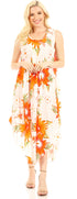 Vestido informal de verano para mujer, holgado, sin mangas, con estampado floral, de Sakkas Aba