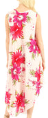 Vestido informal de verano para mujer, holgado, sin mangas, con estampado floral, de Sakkas Aba