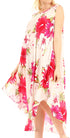 Vestido informal de verano para mujer, holgado, sin mangas, con estampado floral, de Sakkas Aba