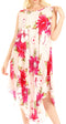 Vestido informal de verano para mujer, holgado, sin mangas, con estampado floral, de Sakkas Aba