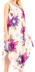 Vestido informal de verano para mujer, holgado, sin mangas, con estampado floral, de Sakkas Aba