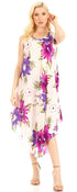 Vestido informal de verano para mujer, holgado, sin mangas, con estampado floral, de Sakkas Aba