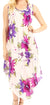 Vestido informal de verano para mujer, holgado, sin mangas, con estampado floral, de Sakkas Aba