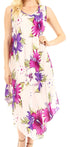 Vestido informal de verano para mujer, holgado, sin mangas, con estampado floral, de Sakkas Aba