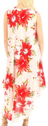 Vestido informal de verano para mujer, holgado, sin mangas, con estampado floral, de Sakkas Aba