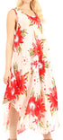 Vestido informal de verano para mujer, holgado, sin mangas, con estampado floral, de Sakkas Aba
