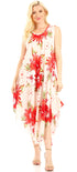 Vestido informal de verano para mujer, holgado, sin mangas, con estampado floral, de Sakkas Aba