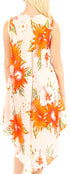Sakkas Clara Women's Casual Summer Sleeveless Sundress Loose Floral Print Dress