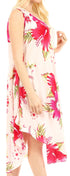 Sakkas Clara Women's Casual Summer Sleeveless Sundress Loose Floral Print Dress