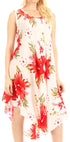 Sakkas Clara Women's Casual Summer Sleeveless Sundress Loose Floral Print Dress