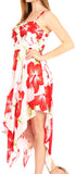 Sakkas Hamisi Women's Tube Spaghetti Strap Floral Print Summer Casual Short Dress