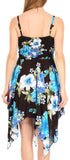 Vestido corto informal de verano con tirantes finos y estampado floral de Sakkas Kiera para mujer