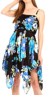 Vestido corto informal de verano con tirantes finos y estampado floral de Sakkas Kiera para mujer