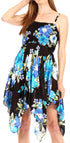 Vestido corto informal de verano con tirantes finos y estampado floral de Sakkas Kiera para mujer