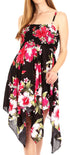 Vestido corto informal de verano con tirantes finos y estampado floral de Sakkas Kiera para mujer