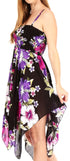 Vestido corto informal de verano con tirantes finos y estampado floral de Sakkas Kiera para mujer