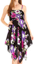 Vestido corto informal de verano con tirantes finos y estampado floral de Sakkas Kiera para mujer