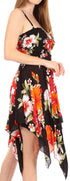 Vestido corto informal de verano con tirantes finos y estampado floral de Sakkas Kiera para mujer