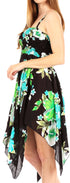 Vestido corto informal de verano con tirantes finos y estampado floral de Sakkas Kiera para mujer
