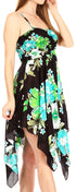 Vestido corto informal de verano con tirantes finos y estampado floral de Sakkas Kiera para mujer