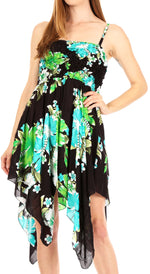 Vestido corto informal de verano con tirantes finos y estampado floral de Sakkas Kiera para mujer
