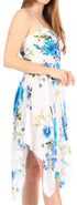 Vestido corto informal de verano con tirantes finos y estampado floral de Sakkas Kiera para mujer