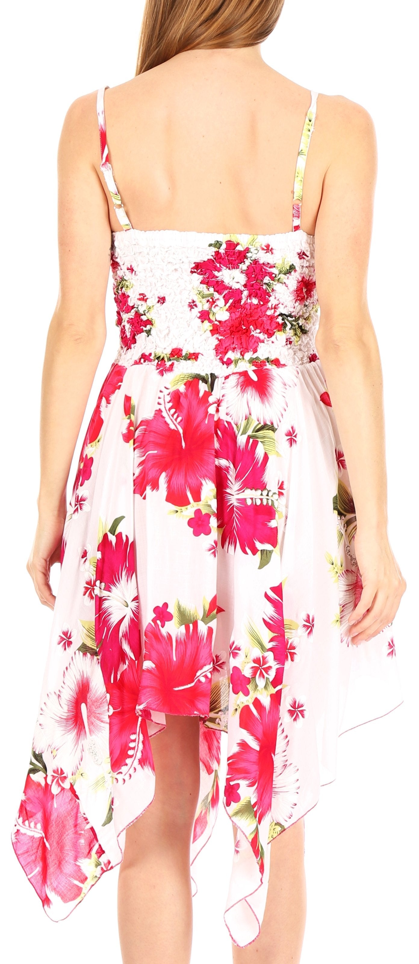 Vestido corto informal de verano con tirantes finos y estampado floral de Sakkas Kiera para mujer
