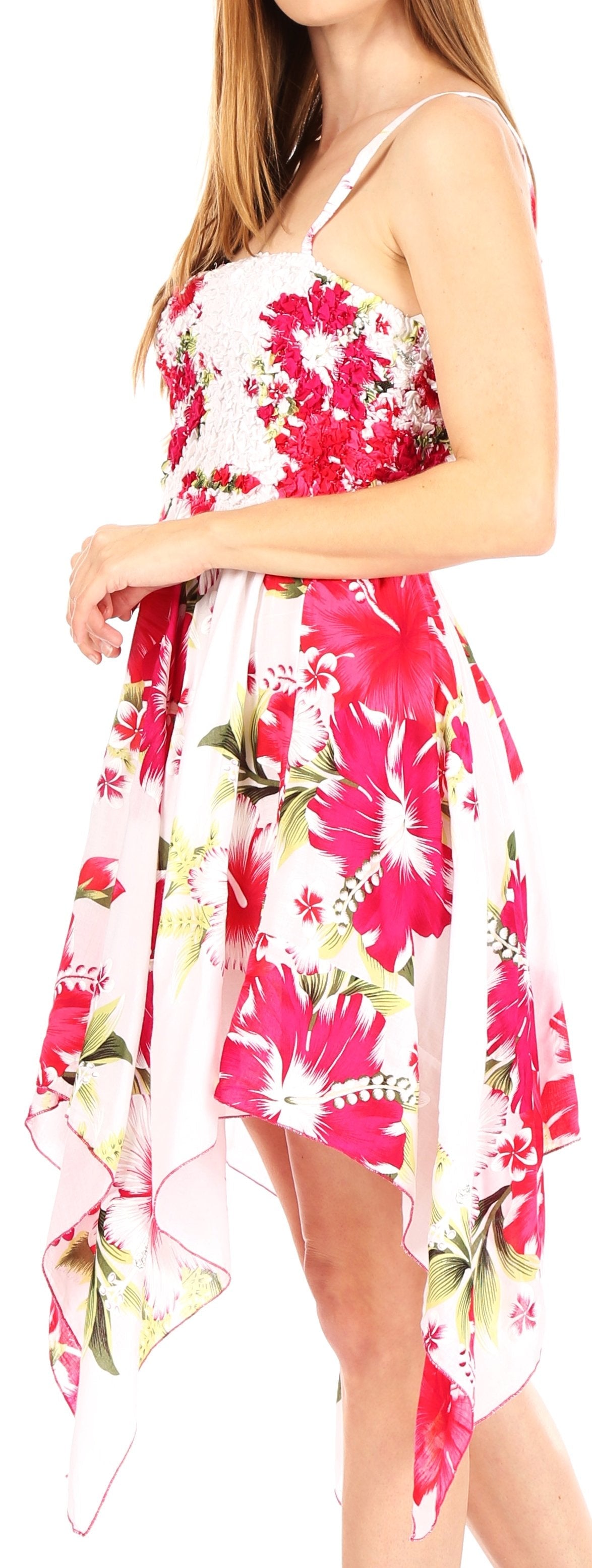 Vestido corto informal de verano con tirantes finos y estampado floral de Sakkas Kiera para mujer