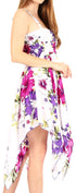 Vestido corto informal de verano con tirantes finos y estampado floral de Sakkas Kiera para mujer