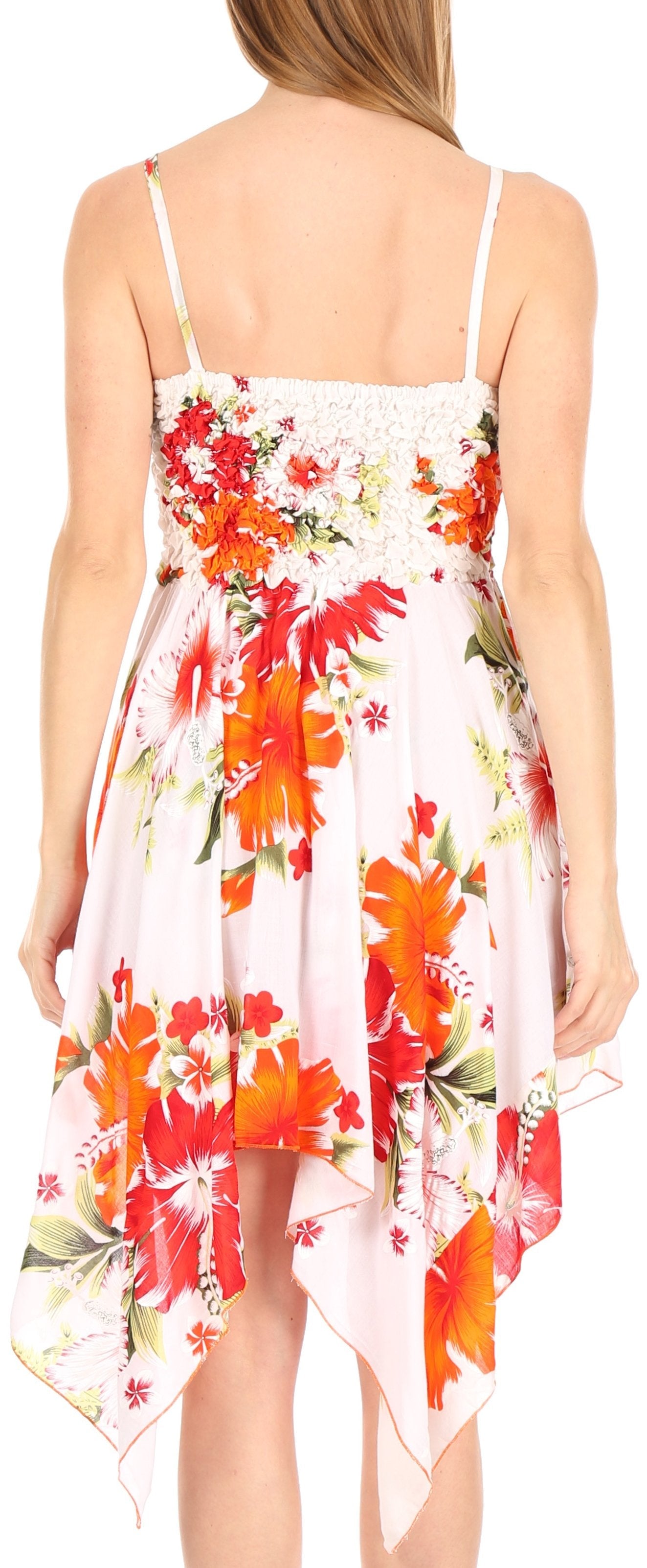 Vestido corto informal de verano con tirantes finos y estampado floral de Sakkas Kiera para mujer