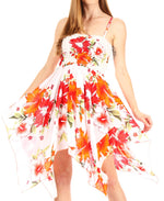 Vestido corto informal de verano con tirantes finos y estampado floral de Sakkas Kiera para mujer
